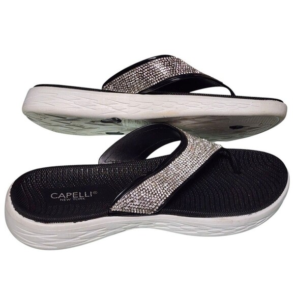 Capelli New York EVA Insole Rhinestone Strap Size 10 - Picture 1 of 7